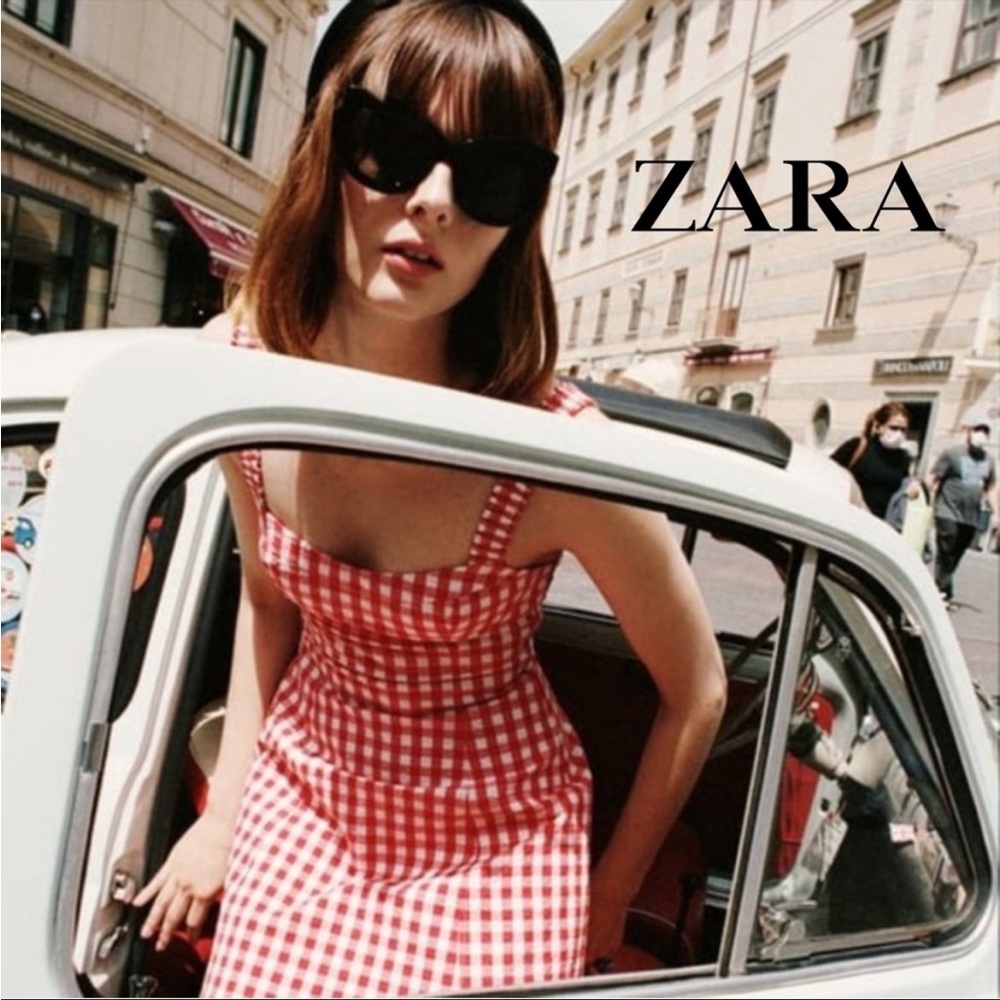 Zara Gingham dress size M